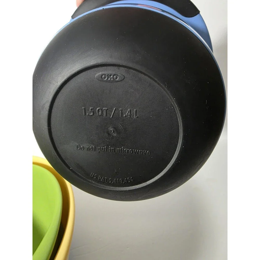 ​OXO Good Grip 3-Piece Mixing Bowl Set Non-Slip Base 1.5 QT 3 QT 5 QT Multicolor